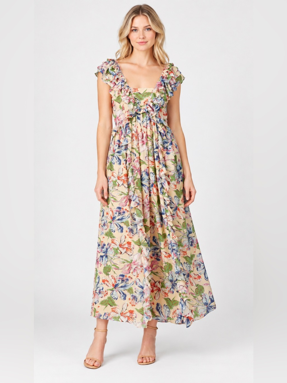 Hofmann Copenhagen Catharina Dress Tropical Floral Midi 40 6173